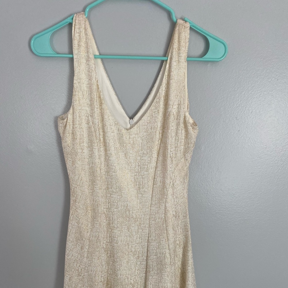White and Gold Mini Dress